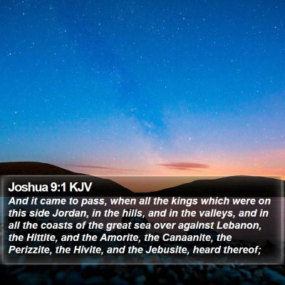 Joshua 9:1 KJV Bible Verse Image