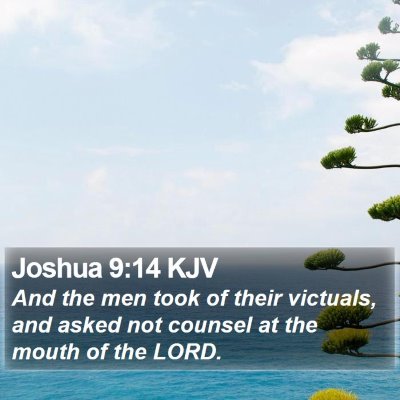 Joshua 9:14 KJV Bible Verse Image