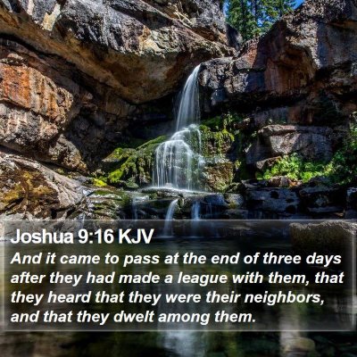 Joshua 9:16 KJV Bible Verse Image