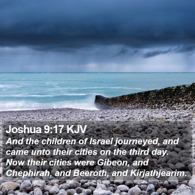 Joshua 9:17 KJV Bible Verse Image
