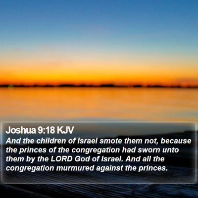 Joshua 9:18 KJV Bible Verse Image