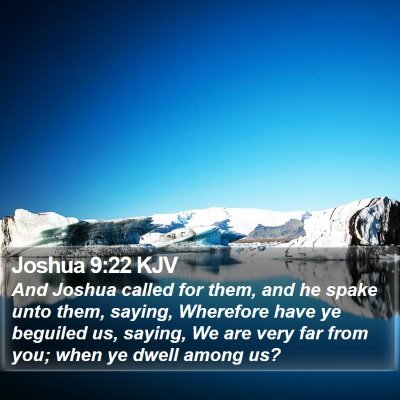 Joshua 9:22 KJV Bible Verse Image