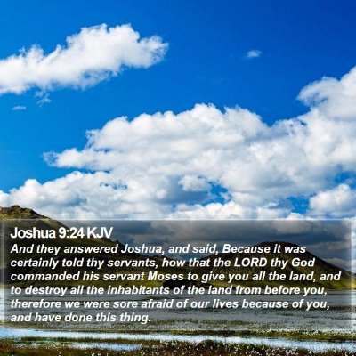 Joshua 9:24 KJV Bible Verse Image