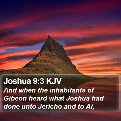 Joshua 9:3 KJV Bible Verse Image