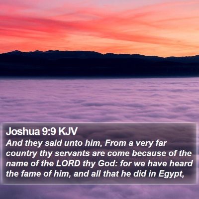 Joshua 9:9 KJV Bible Verse Image