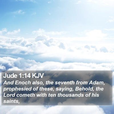 Jude 1:14 KJV Bible Verse Image