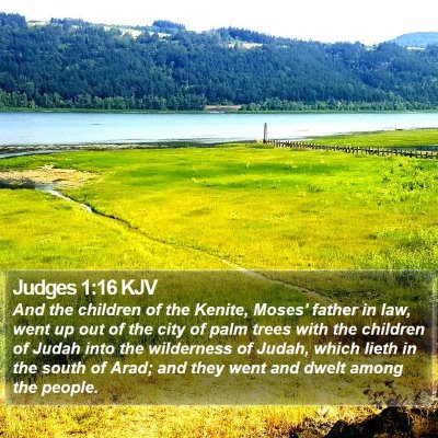 Judges 1:16 KJV Bible Verse Image
