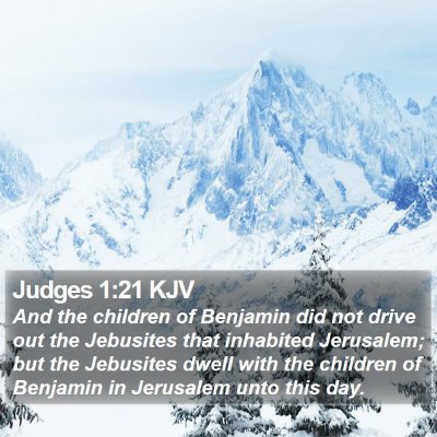 Judges 1:21 KJV Bible Verse Image