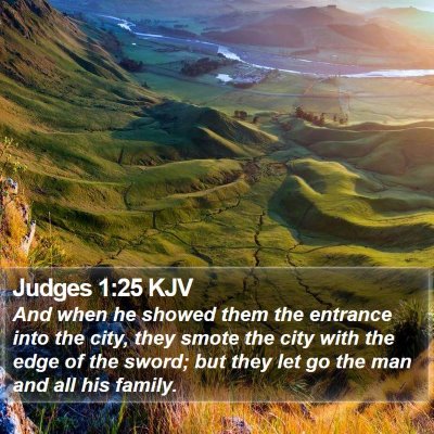 Judges 1:25 KJV Bible Verse Image