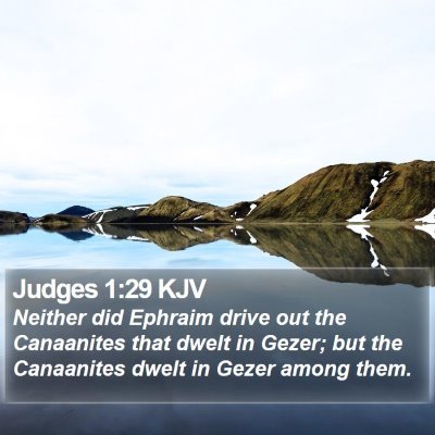 Judges 1:29 KJV Bible Verse Image