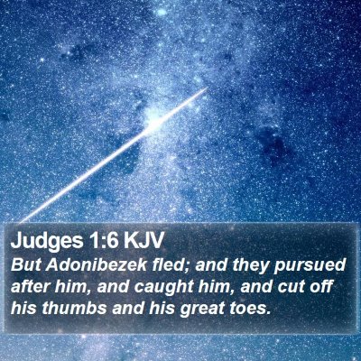Judges 1:6 KJV Bible Verse Image