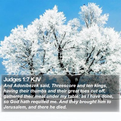 Judges 1:7 KJV Bible Verse Image