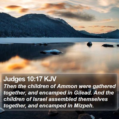 Judges 10:17 KJV Bible Verse Image