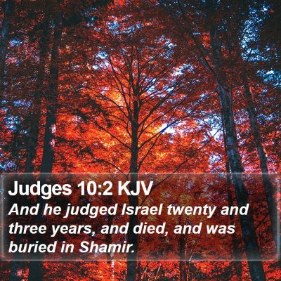 Judges 10:2 KJV Bible Verse Image