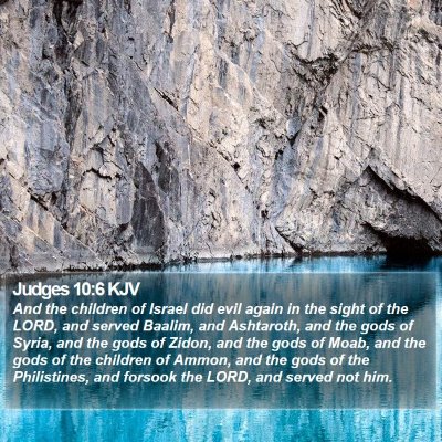 Judges 10:6 KJV Bible Verse Image