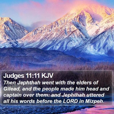 Judges 11:11 KJV Bible Verse Image