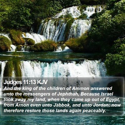Judges 11:13 KJV Bible Verse Image