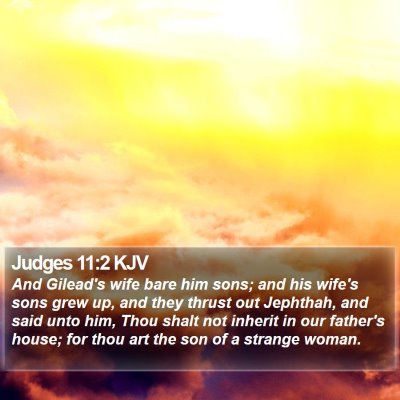 Judges 11:2 KJV Bible Verse Image