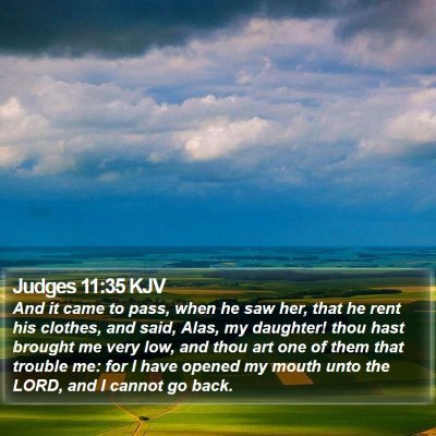 Judges 11:35 KJV Bible Verse Image