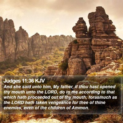 Judges 11:36 KJV Bible Verse Image