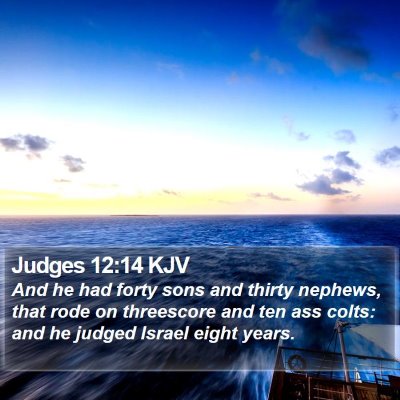 Judges 12:14 KJV Bible Verse Image