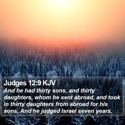 Judges 12:9 KJV Bible Verse Image