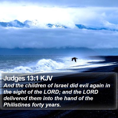 Judges 13:1 KJV Bible Verse Image
