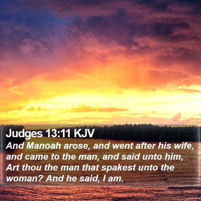 Judges 13:11 KJV Bible Verse Image