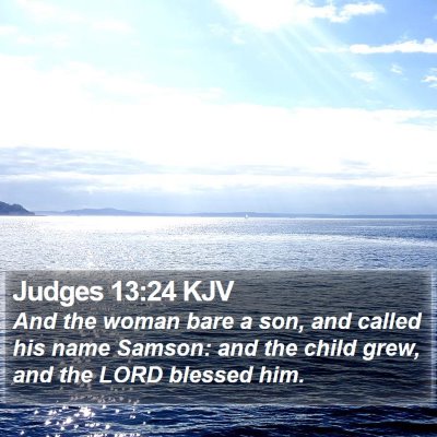Judges 13:24 KJV Bible Verse Image