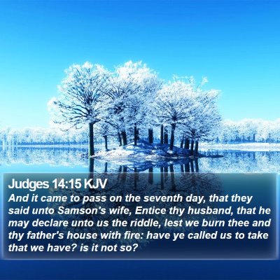 Judges 14:15 KJV Bible Verse Image