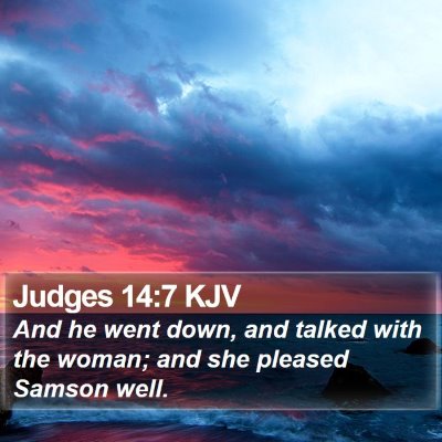 Judges 14:7 KJV Bible Verse Image