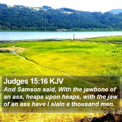 Judges 15:16 KJV Bible Verse Image