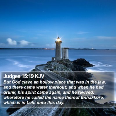 Judges 15:19 KJV Bible Verse Image