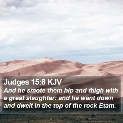 Judges 15:8 KJV Bible Verse Image