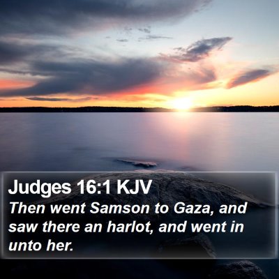 Judges 16:1 KJV Bible Verse Image