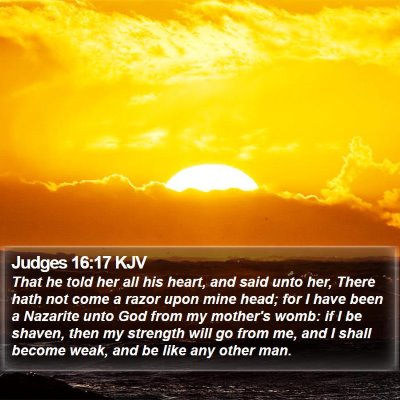 Judges 16:17 KJV Bible Verse Image