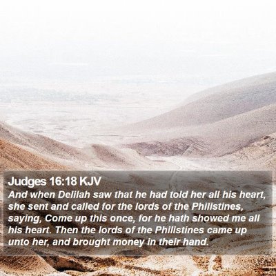 Judges 16:18 KJV Bible Verse Image