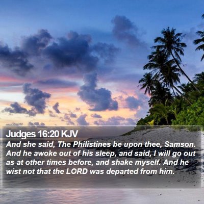 Judges 16:20 KJV Bible Verse Image
