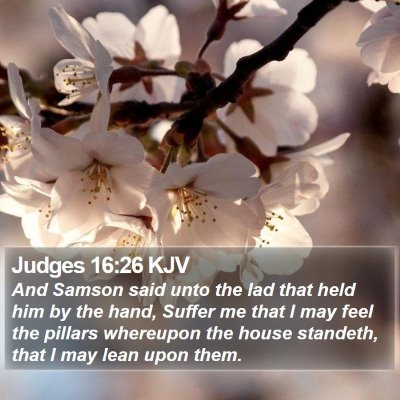 Judges 16:26 KJV Bible Verse Image
