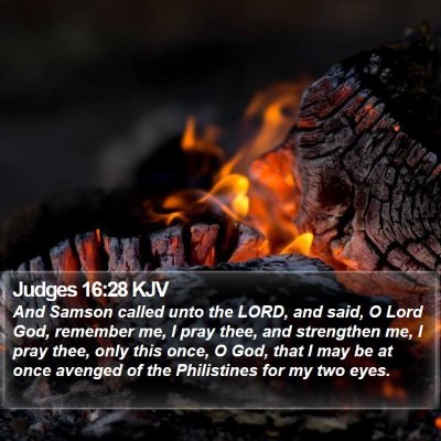Judges 16:28 KJV Bible Verse Image