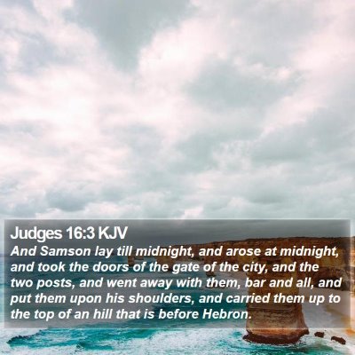 Judges 16:3 KJV Bible Verse Image