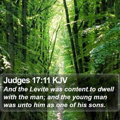 Judges 17:11 KJV Bible Verse Image