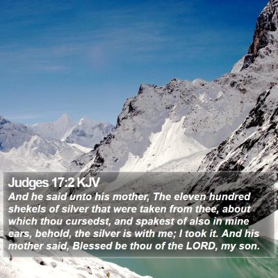 Judges 17:2 KJV Bible Verse Image