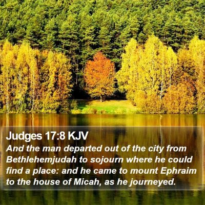 Judges 17:8 KJV Bible Verse Image