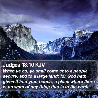 Judges 18:10 KJV Bible Verse Image