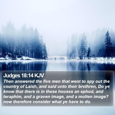 Judges 18:14 KJV Bible Verse Image