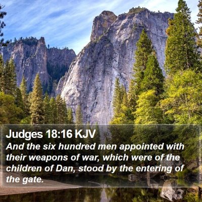 Judges 18:16 KJV Bible Verse Image