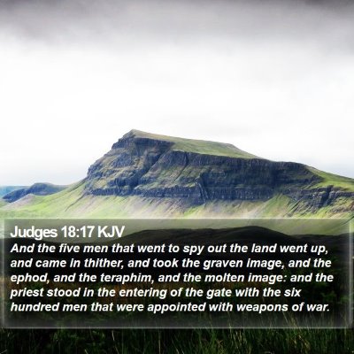 Judges 18:17 KJV Bible Verse Image