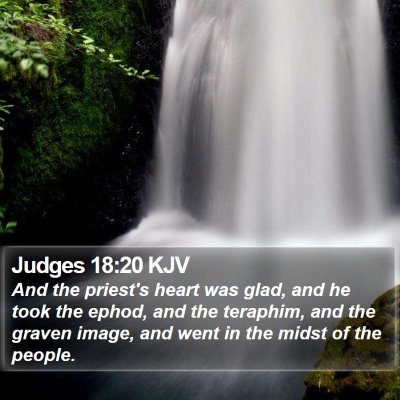 Judges 18:20 KJV Bible Verse Image