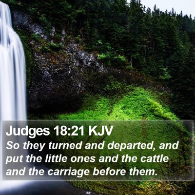 Judges 18:21 KJV Bible Verse Image